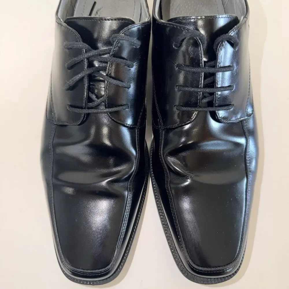 Florsheim Men’s Forum Moc Toe Oxford Dress Shoes Black Leather Size 10D